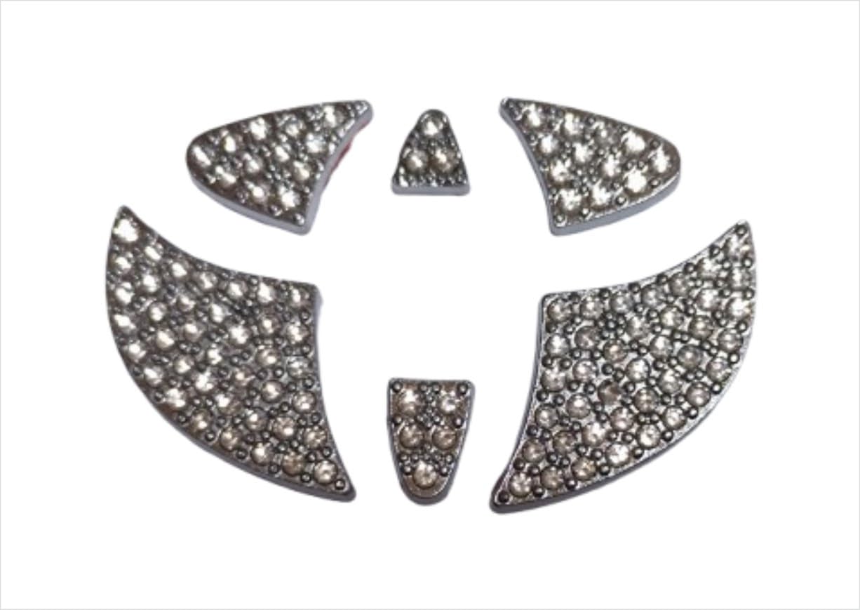 Toyota Compatible Steering Emblem Compatible Steering Wheel Logo Rhinestone Crystal серебряный