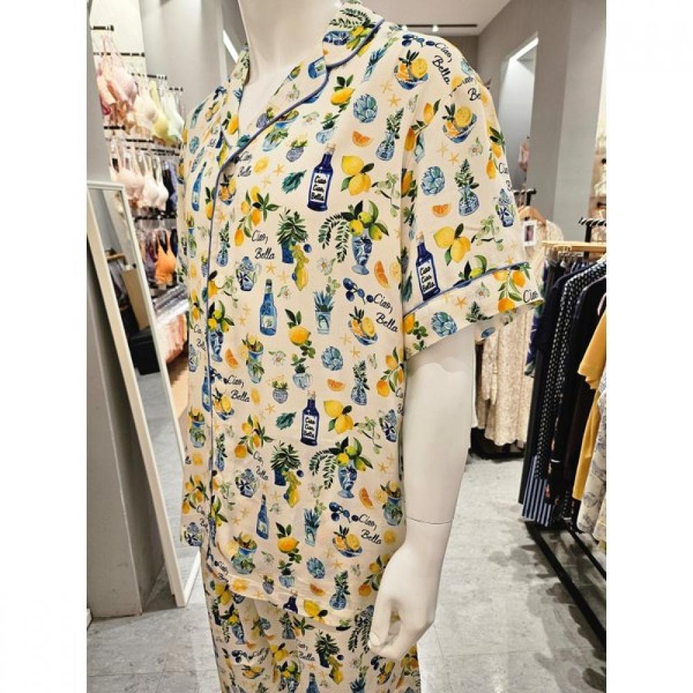 BARBARA Cream Flower Men Pajama Amp4619b