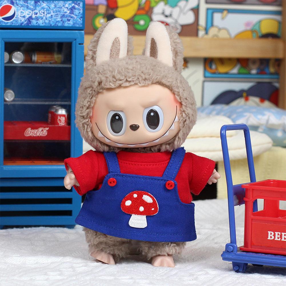 For 17cm Labubu Doll Clothes Fashion Clothes Hoodies Doll Clothes Hoodies Dolls Accessories Cute Decoration Little Cloths