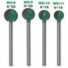 Green / Silver Routet Bit Hard Alloy Lubricated Round