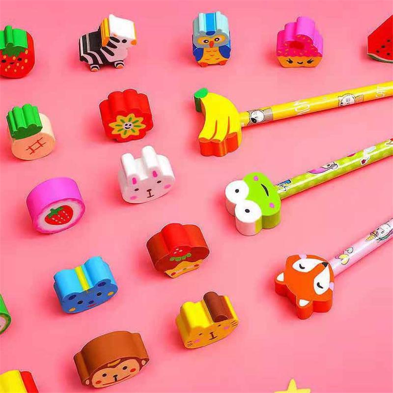 5/10/20 Stück Cartoon Radiergummis Schulbedarf Neuheit Schreibwaren Schülerpreis Klassenzimmergeschenk Belohnungen