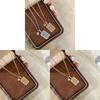 Iris Flower Pendant Necklace With Gold Plating For Women