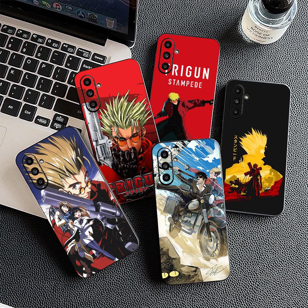 Handyhülle für Samsung Galaxy S25 S24 S23 FE Ultra Plus S7 Edge S25+ S23+ A56 5G Funda Hülle Weiche Hülle Trigun Stampede