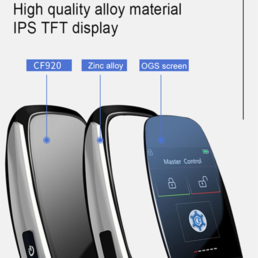 Modified Remote Smart LCD Screen Key For Car with Factory One-key Start Function