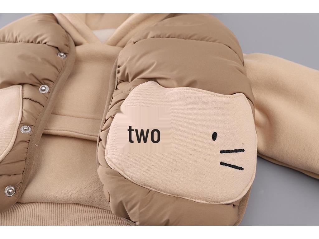 2025 Children's Cotton Fleece-Lined Three-Piece Set – Fashionable Winter Vest and Outfit for Boys