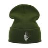 Autumn and Winter High Quality Skull Finger Embroidery Knitted Hat Men's and Women's Fashion Hip Hop Stacking Hat Hot Hat