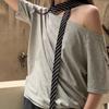 Trendige Gestreifte Krawatte 5 cm Breit Schmale Krawatte Retro Leopardenmuster Krawatte Tägliche Kleidung