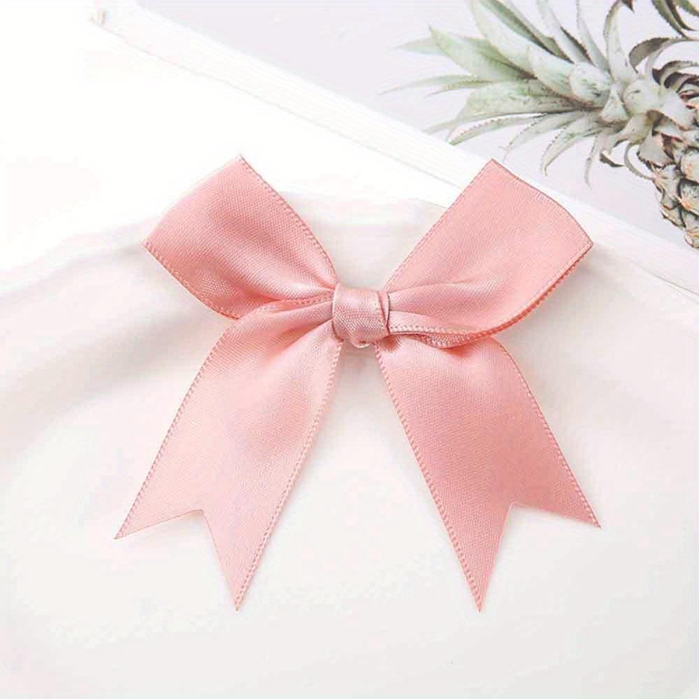 1PACK/50pcs, Pink and White Ribbon Bow 3.3 Inch Holiday Decoration, Party Supplies