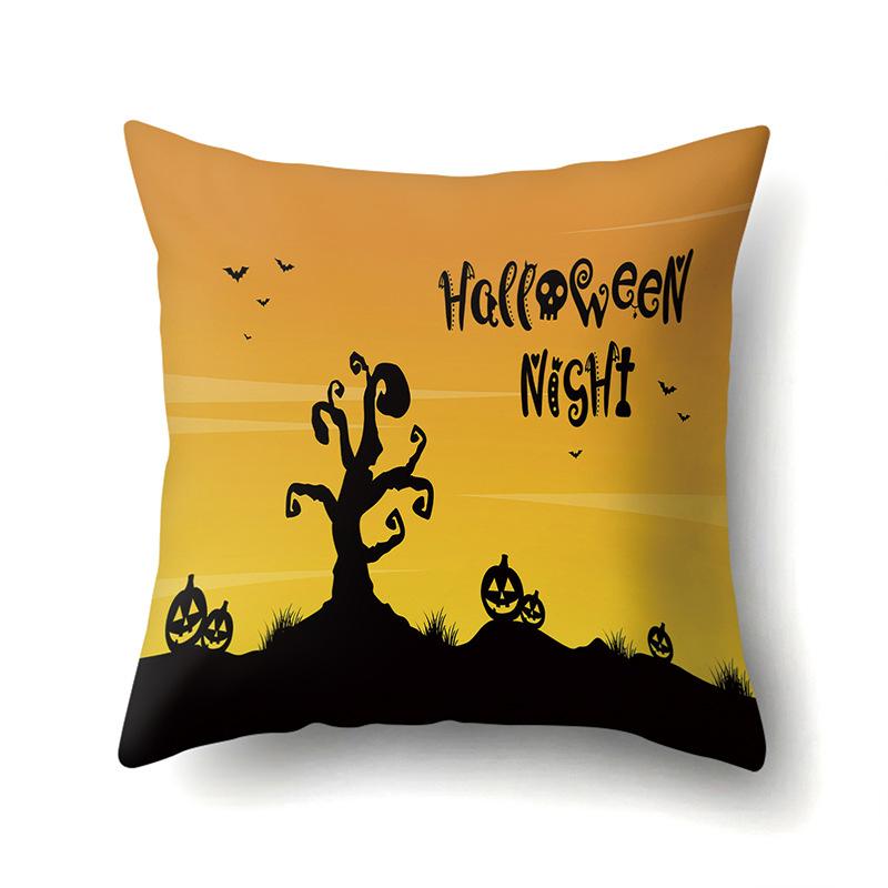 Halloween Pillowcase Car Waist Pillow Pumpkin Sofa Cushion Cover Office Home Living Room Pillowcase