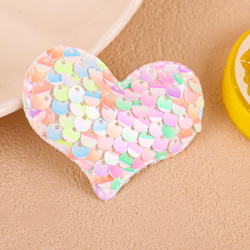 6 stk Hjerte Hårspenner for Jenter Glitter Paljetter Hårspenner Barrettes Metall Hårnåler for Baby Småbarn Hårtilbehør