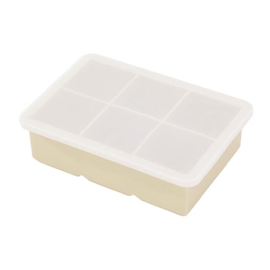 Large Silicone Ice Cube Tray with Lid Square Food-Grade Ice Mold for Freezer Easy-Release Ice Cube Maker for Home Family Kitchen Outdoor Travel
