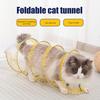Cat Tunnel Toy Spiral Kitten Toy Foldable Design Easy To Install Interactive Spiral Cat Tunnel with Feather Toy