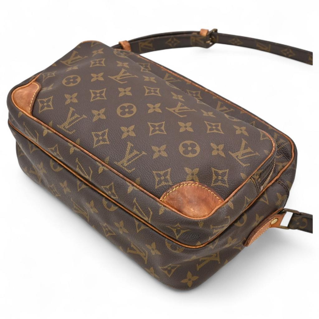 Auth LOUIS VUITTON Monogram Nile Shoulder Bag Brown PVC M45244 Lv9913aa