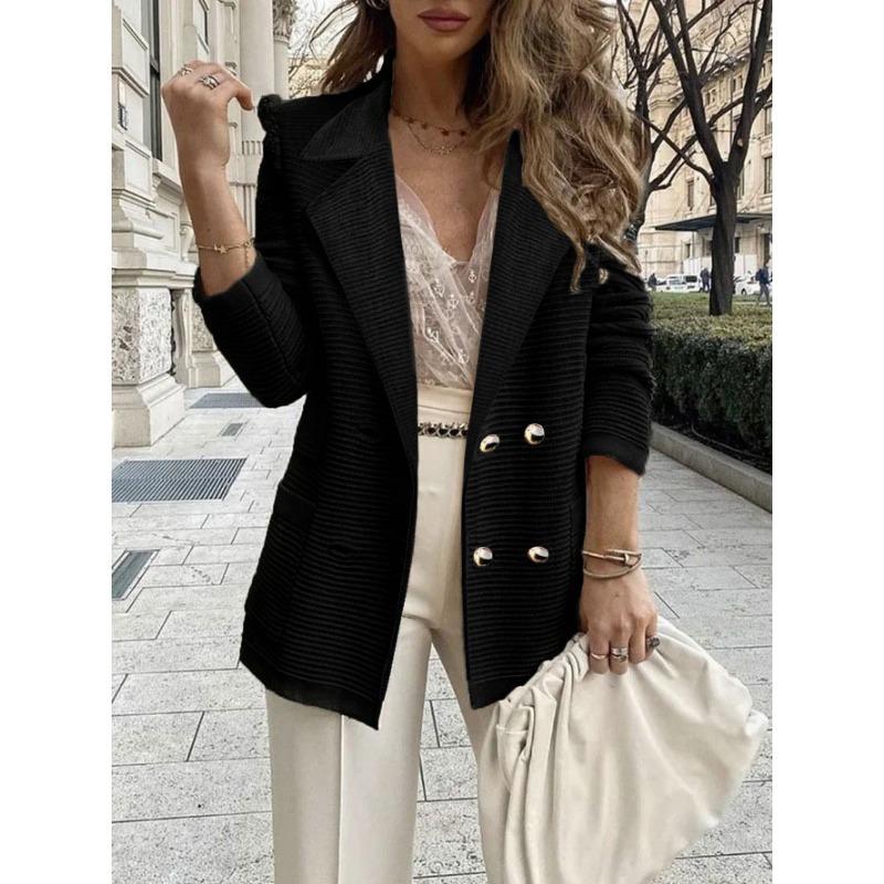 Women S Long Sleeve Corduroy Casual Jacket Solid Color Regular Fit
