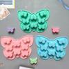 1Pcs Diy Baking Candy Pudding Cake Decoration Mold 8 Holes Butterfly Silicone Chocolate Mold Summer Ice Cube Mold Drip Glue Tool