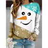 Womens Round Neck Pullover Sweatshirt With 3D Christmas Tree Print Casual Comfort Fit 2025