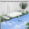 1 Pc No Punching TV Screen Top Storage Shelf Multifunction Adjustable Computer Monitor Organizer Rack