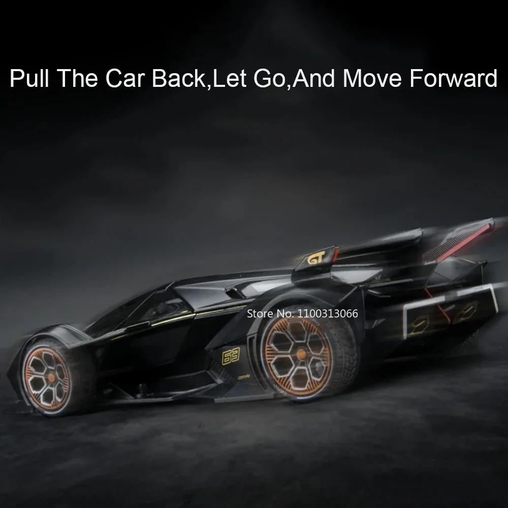 1:22 300SL Lambor V12 GT Cars Toys Alloy Models with Light Sound Miniature Vintage Car Wheel Pull Back Vehicles Kids Adult Gifts