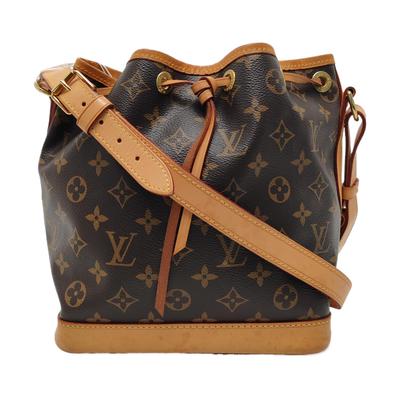[Używany] Noe Bb Klasyczny Monogram Płótno Powlekane i Skóra Torba ze Sznurkiem typu Wiadro Torba na Ramię Crossbody Mała - Stan Dobry #1YPLEUX