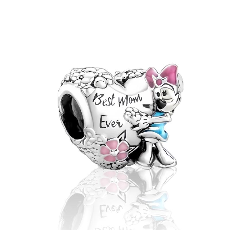 Daisy Duck&Donald Duck Charm Bead Component Bead Components Dangle Authentic Original Compatible With Snake Copper Metal Bracelet High Quality Fine