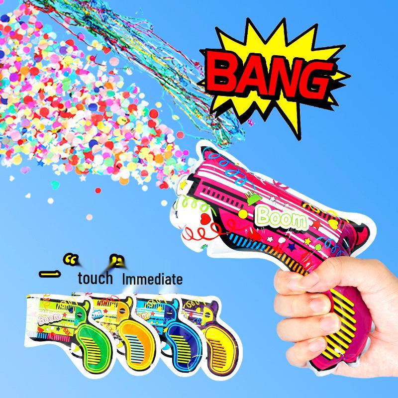 Automatic Handheld Confetti Gun - Birthday Party Inflatable Fireworks Cannon