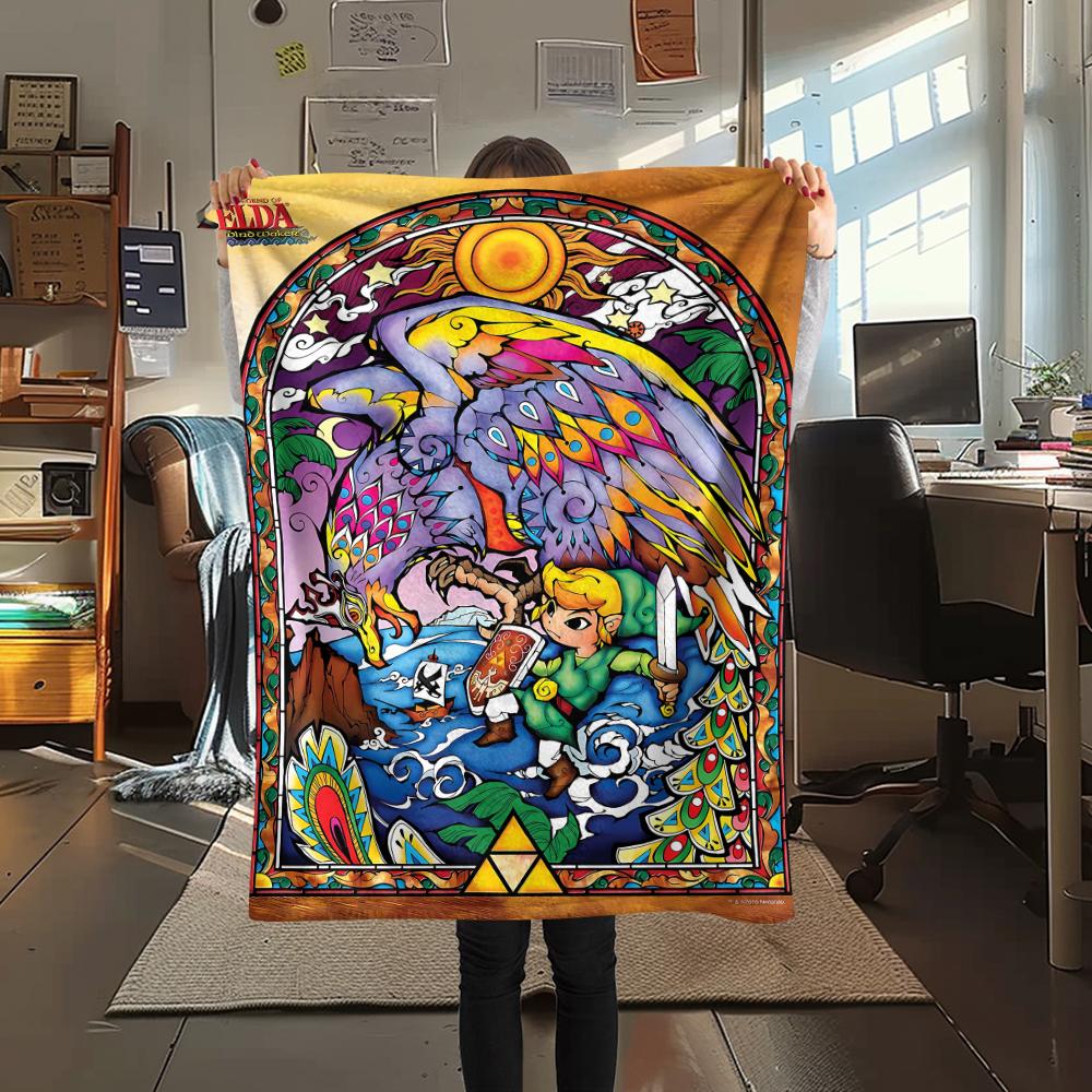 

1Pc Zelda Legend Print Flannel Blanket, High quality Comfortable for All Seasons, Home Decor, Warmth and Comfort, Perfect for Christmas Gifts 80cm x 120cm