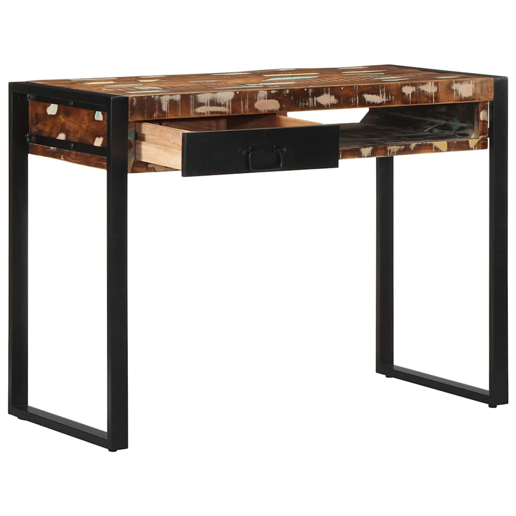 Multi Color Desk 100 x 50 x 75 cm Solid Reclaimed Wood