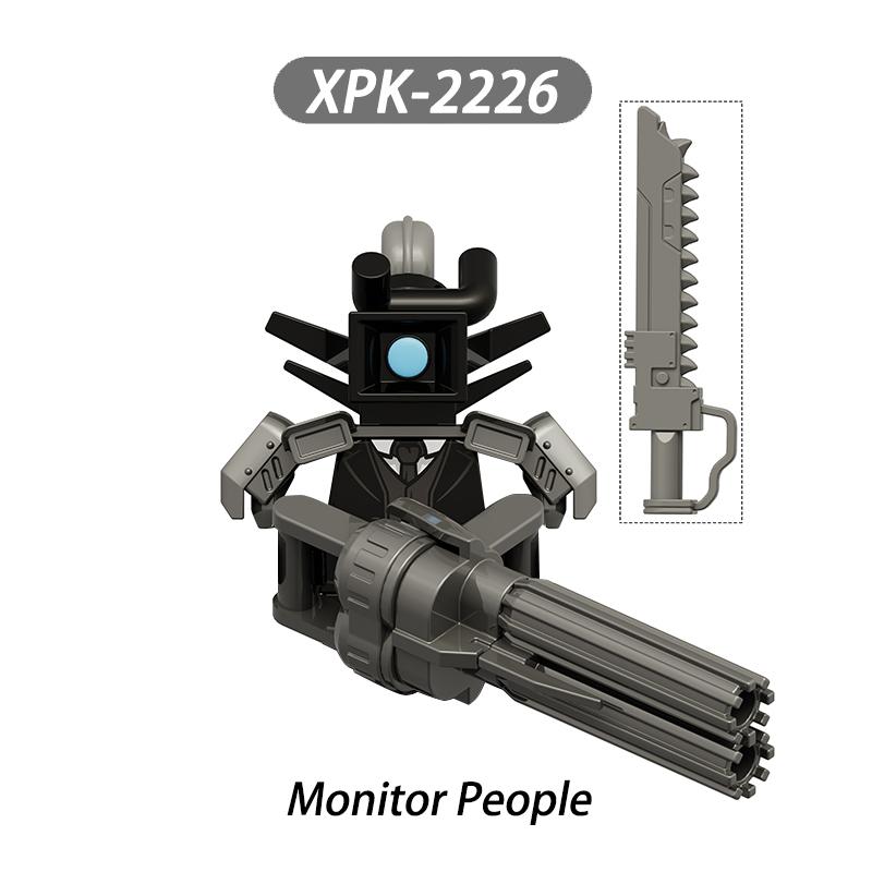 MOC Skibidi Toilet Man Vs Monitor Building Blocks The Audio and Camera Man Toys For Children Christmas Birthday Gift