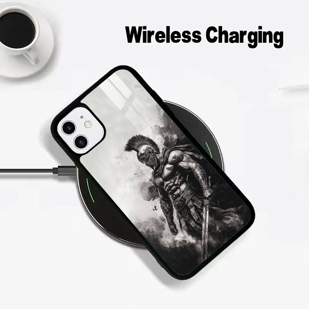 Cool S-Spartan Phone Case For IPhone17 16 15 14 13 12 11 Pro Max 16/15/14Plus Wireless Charger Cover Funda
