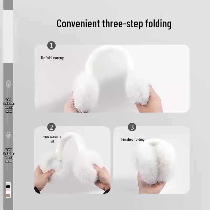 Kyxin Winter Foldable Faux Fur Ear Warmers