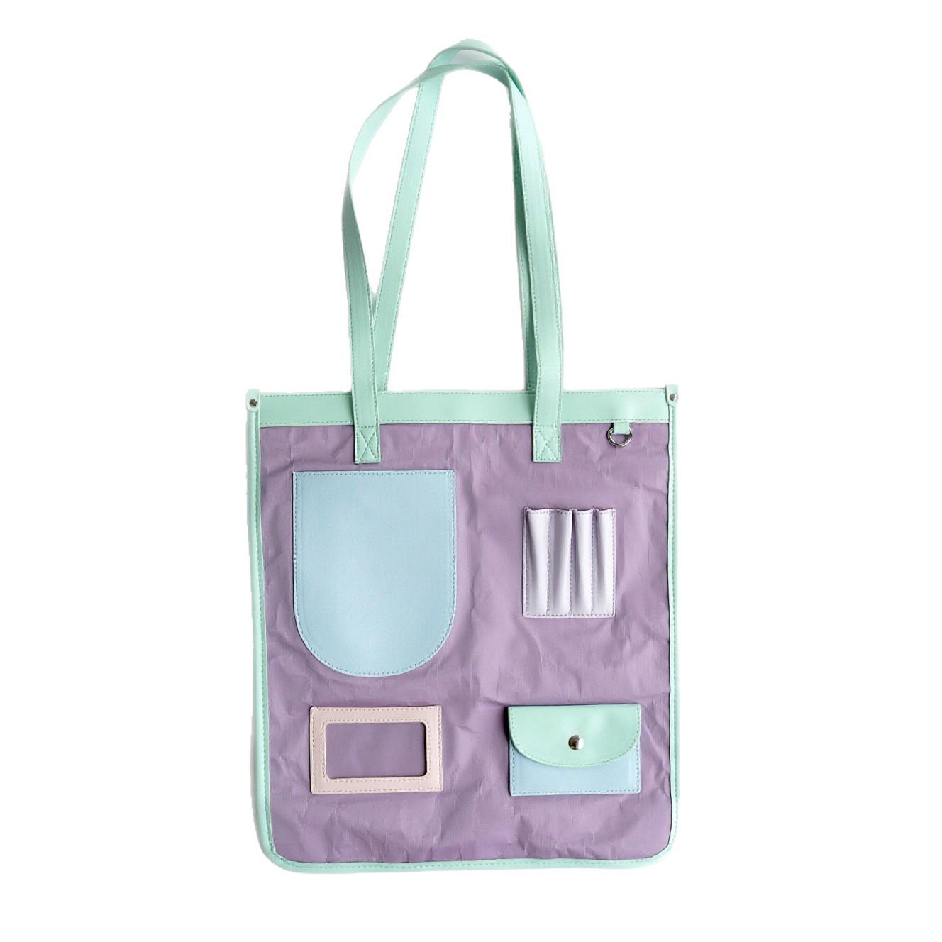 Сумка-тоут из бумаги Дюпон мятного цвета: Настраиваемая, Универсальная, Водонепроницаемая наплечная сумка для поездок на работу и повседневного использования