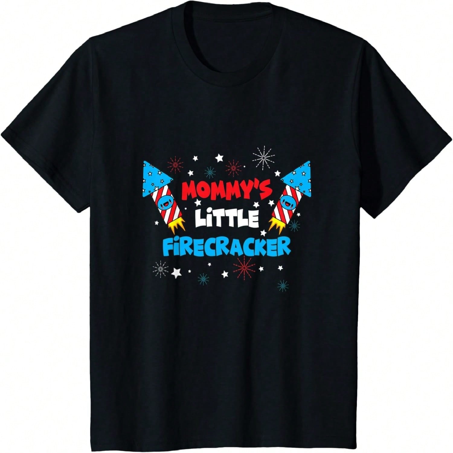 Kids Mommy s Little Firecracker Cute 4th Of July Kids Toddler T-Shirt S разноцветный