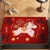 Chinese New Year Door Mat Chinese New Year Decorations 2026 Entrance Doormat Non-Slip Spring Festival Floor Mat