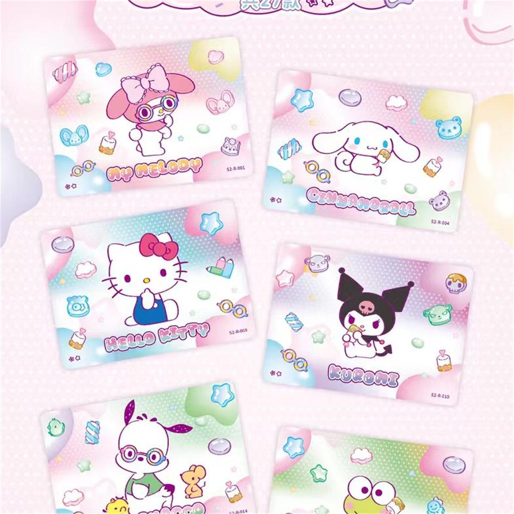 Box Card Sanrio Cute Anime Genuine Authorization Party Plan Characters Kuromi Kitty Melody Collection Children's Gifts