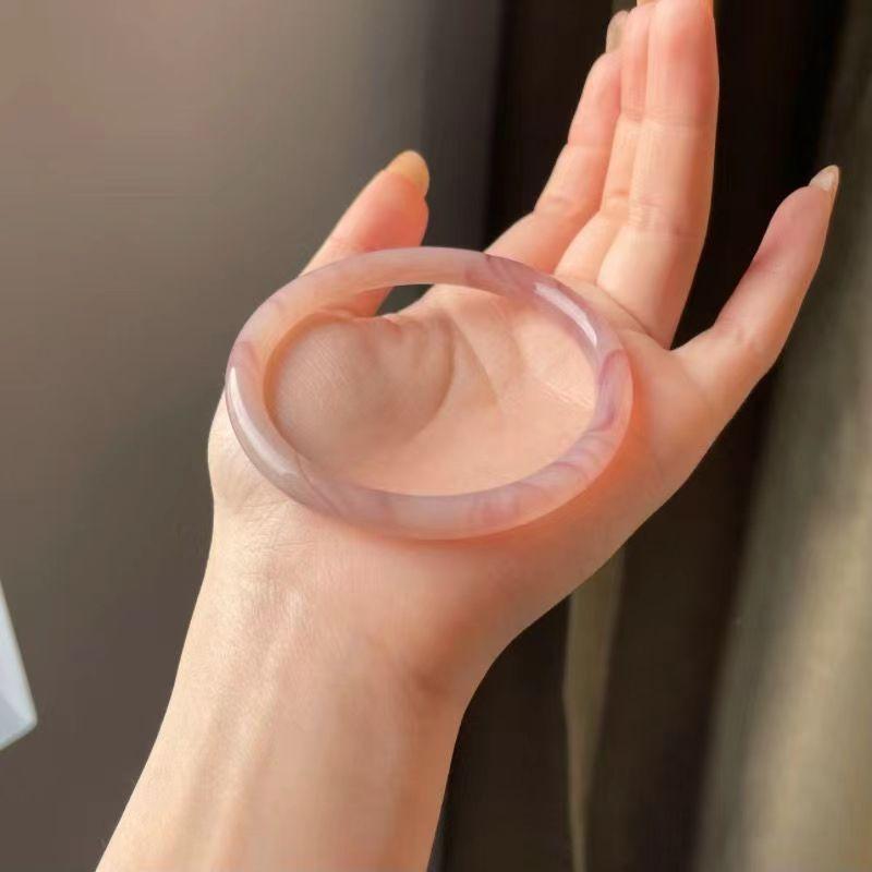 Thick round bracelet jingle bracelet glass imitation jade ancient style accessories forbidden girlfriend Xiaohongshu same style recommended 