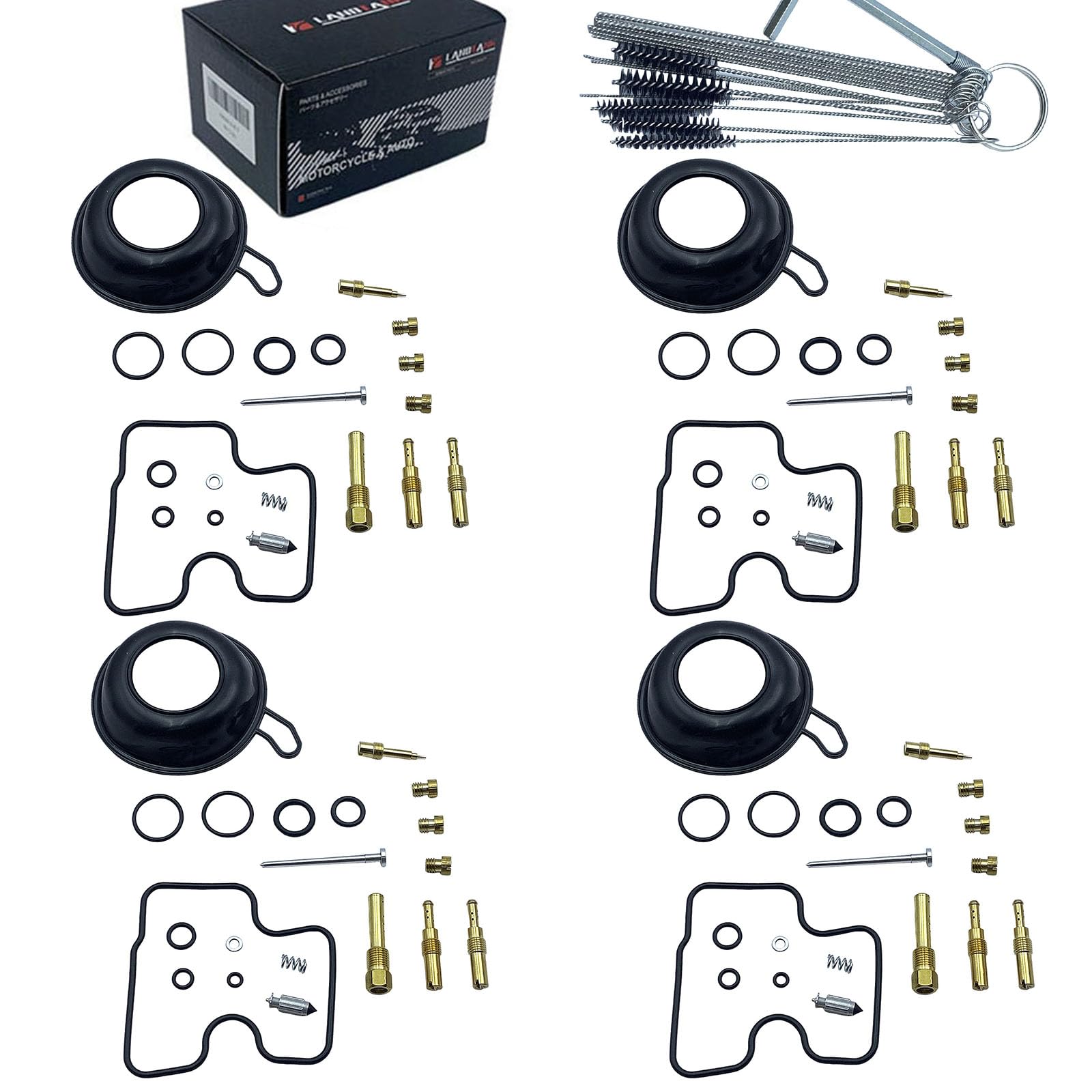 

LandTank CB400SF NC31 Карбюратор Прокладка поплавка 4-цилиндровый комплект Прокладка Уплотнительное кольцо Прокладка Игла поплавкового клапана Диафрагма