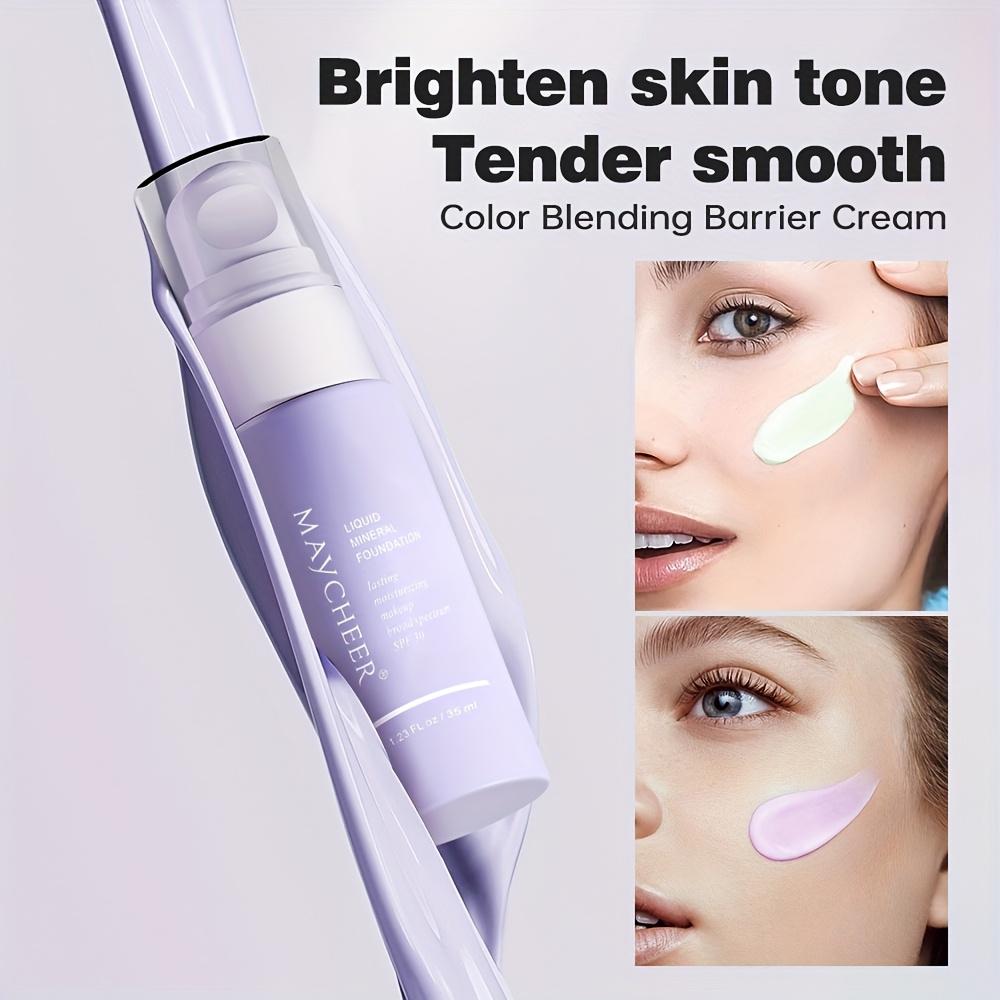 35ml Moisturizing and Isolating Cream Skin Color Corrector, Makeup Base Skin Color Correction, Concealer and Brightening Base Makeup, Invisible Pores