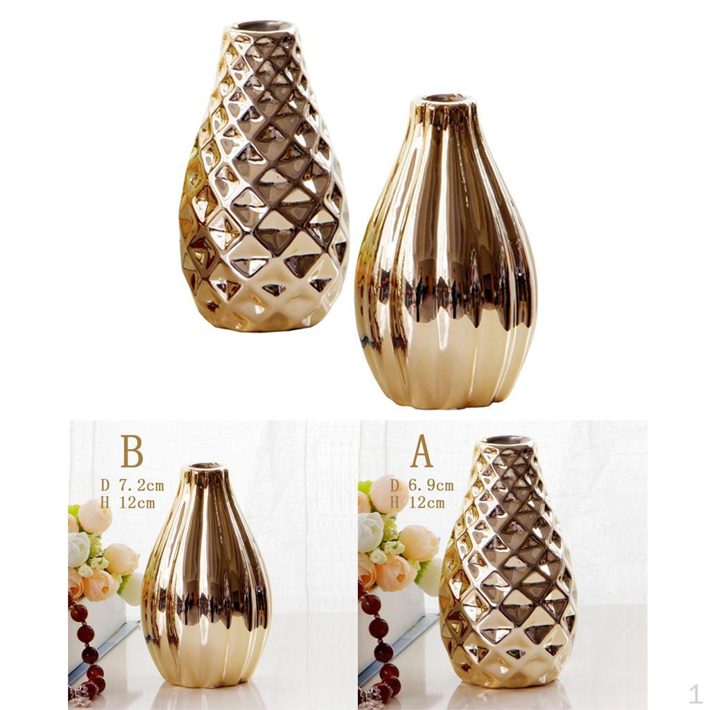 

2 шт. Роскошная декоративная керамическая ваза для цветов для стола Золотая