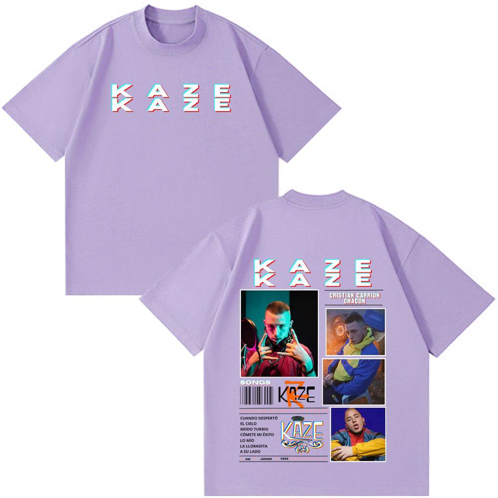 Rapper Kaze R New Fashion Album Print Tshirt Unisex Unisex Casual Tshirt Shortsleeved Cotton Hiphop Punk Oversized Tshirts Tops