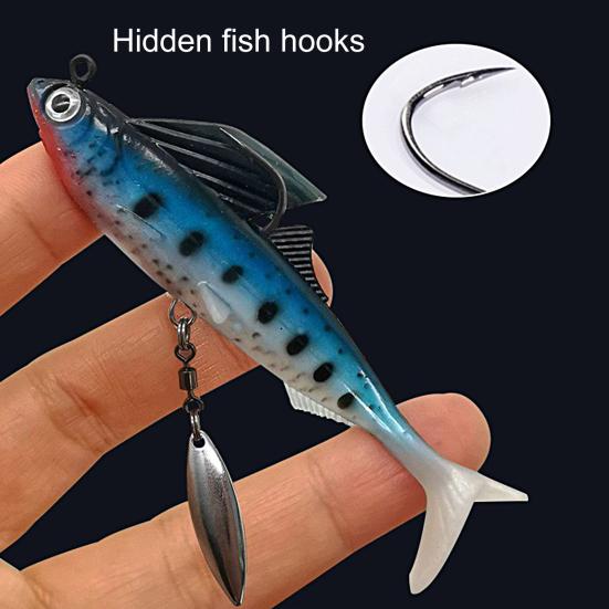 Bionic Bait Realistic Angling Soft Rubber Compact Fake Sea Sequins Baits for Fishing Ground
