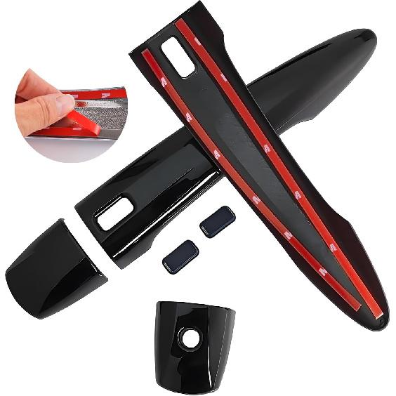 Exterior Door Handle Cover Protector Trim For 2024 2025 Nissan Altima, 2024 2025 Nissan Sentra Accessories(2. Carbon Fiber Grain)