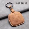 Leather Car Key Case for ZEEKR 001 X Keys Remote Cover Car-styling Holder Shell Protect Accessories Auto Parts Interior Products