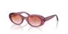 sunglasses for Transparent Clear Red Gradient Red Lens Ray-Ban women. Frame Violet. Lens Mirror. width 45mm. (Model number 0RJ9141SF)
