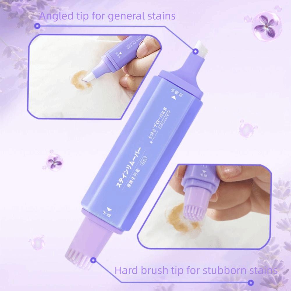 New 12ml Stain Remover Pen with Brush Head Instant Oil Remover Stick Double Head Portable Emergency Stain Remover Travel Use