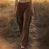 Women's Retro Fringe Suede Micro-flared Casual Pants