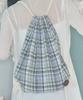 Kiibi Check Pattern Gym Sack Purple