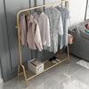 Light Luxury Metal Garment Rack with Shoe Shelf and Drying Bar