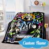 Custom Name Beetle-juice Movie Art Blanket bed sofa Blanket Flannel Blanket for Camping, Hiking, Picnic Essentials,gift for Fan family
