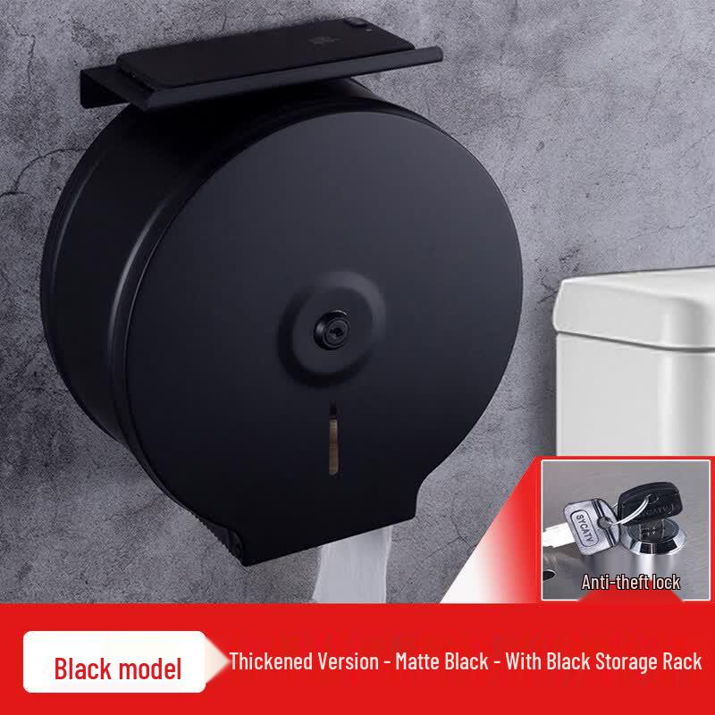 Matte Black 304 Stainless Steel Jumbo Toilet Paper Holder