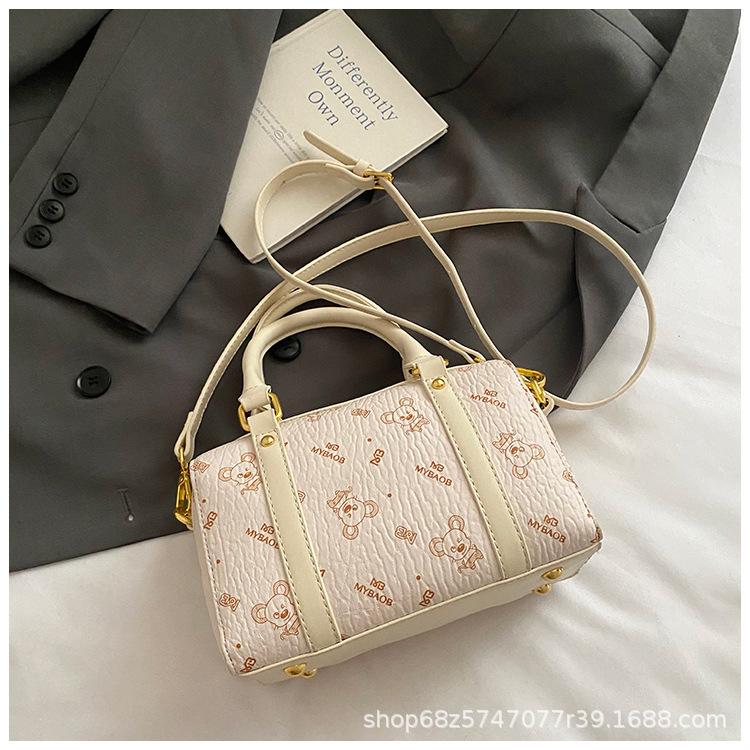 Fashion printed Boston bag women's bag 2025 new high-end portable pillow bag commuter shoulder messenger bag tide